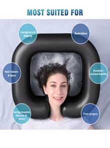 1PC Inflatable Shampoo Basin - Portable Shampoo Bowl, Hair Washing Basin For Bedridden, Disabled,Injured, Hair Wash Tub For Dreadlocks And At Home Sink Washing Bathroom Decor Summer Bathroom Accessories Back To School