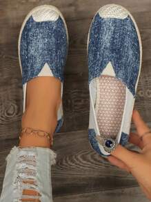 Damen Fischerloafer in Große Größen, atmungsaktiv und Slip-On, flache Lässig Schuhe für den Sommer