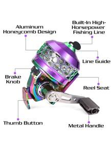 SOUGAYILANG 1 Máy câu cá bằng kim loại cao cấp - Tỷ số truyền động 3,9:1, Cuộn dây tổ ong bằng nhôm quay nhiều màu, Dễ sử dụng - Nhiều màu - Xem 5