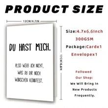 独特有趣的德国明信片 - 生日、周年纪念日、婚礼的完美之选 | 送给他/她的创意礼物 - 彩色 - 查看 3