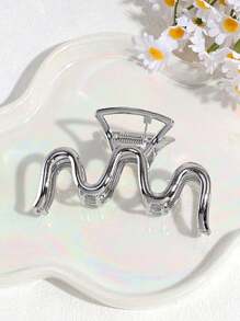 1pc Women's Fashion Minimalist Alloy Bowknot, Wavy, Heart, Snake Shaped Hair Clip, Suitable For Everyday Use