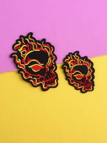 2 miếng vá ủi thiết kế đầu lâu và đầu ma hoạt hình, phụ kiện thêu may tự làm cho quần áo, giày dép, trang trí túi xách - Nhiều màu - Xem 9