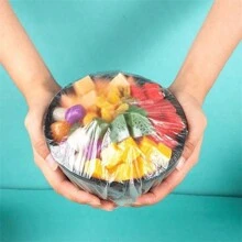 50/100/200/300/500 pezzi di pellicola trasparente colorata monouso, copertura per alimenti, sacchetti di plastica per mantenere freschi frutta e verdura, accessori per la cucina, adatti per uso esterno e campeggio