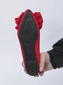 2025 Otoño Zapatos casuales de lona con punta puntiaguda, suela blanda y estampado de dibujos animados lindos para mujer talla grande 35-45, adecuados para primavera/verano y San Valentín - Rojo - Ver 7