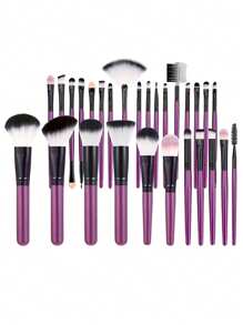 48/28/9件套化妆刷和化妆海绵工具套装。包含28支化妆刷、6个化妆海绵、6个三角粉扑、6个指形粉扑、1个化妆刷清洁碗和1个化妆包。 - 紫色 - 查看 13