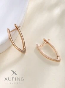 XUPING JEWELRY 1 对 XUPING 正品镀金耳环，设计简约百搭，适合作为女性礼物，礼盒包装 - 香檳色 - 查看 7