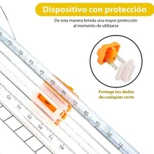 Cortador Papel Hoja Guillotina Plastico Regla Carta A4 Util Vmingo Mexico - Negro - Ver 3