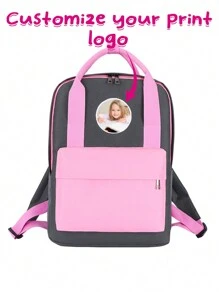 1 件定制印刷照片背包，适合存放和携带旅行、商务旅行、户外活动化妆品和日常用品 - 彩色 - 查看 24