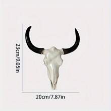 1 件时尚树脂鹿头骨墙饰，适合室内和室外，完美的感恩节礼物 - 彩色 - 查看 4