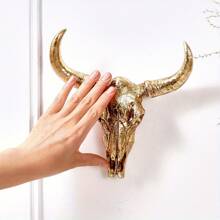 1 件时尚树脂鹿头骨墙饰，适合室内和室外，完美的感恩节礼物 - 彩色 - 查看 9