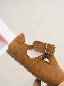 2024 年秋季新款时尚儿童真皮复古风格鞋，适合男孩和女孩、幼儿和小孩 - 卡其色 - 查看 6