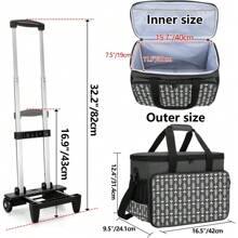 Sewing Machine Trolley Bag On Wheels, Detachable Rolling Bag With Bottom Support For Standard Sewing Machines And Accessories S Luggage S, ,School Boy Gift - Sewing Machine Trolley Bag - View 6
