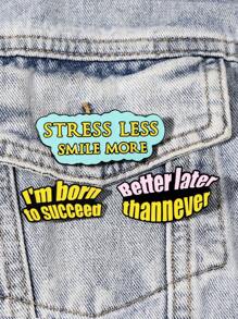 1 chiếc trâm cài áo hình chữ sáng tạo, ghim giày bằng hợp kim hình giọt dầu, phụ kiện túi đựng quần áo, quà tặng thú vị cho bạn bè - Nhiều màu - Xem 5