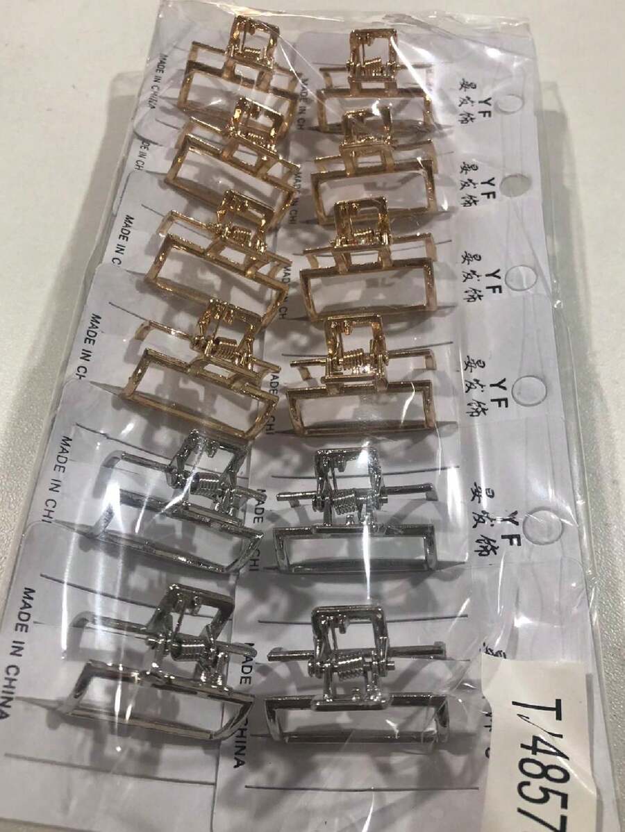 12 Unidades Piranha metal vários modelos/2.5cm - Multicolorido - Visão 1