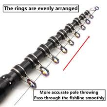 1.5m 1.8m 2.1m 2.4m 2.7m 3.0m Carbon Portable Telescopic Fishing Rod Fast Action Spinning Rod Easy Carry Carp Trout Bass Rod Fishing Goods - Multicolor - View 8