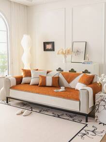 1 szt. Nowoczesny, lekki, luksusowy pokrowiec na sofę z żakardu, prosty styl na cztery pory roku, odporny na brud i zarysowania przez zwierzęta, dekoracja świąteczna, łatwy do czyszczenia, odpowiedni do sofy w kształcie litery L