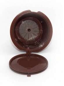1 pieza/2 piezas/3 piezas/5 piezas Cápsulas de café reutilizables de color marrón compatibles con accesorios de café recargables, de vuelta a la escuela