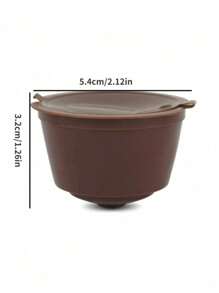 1 pieza/2 piezas/3 piezas/5 piezas Cápsulas de café reutilizables de color marrón compatibles con accesorios de café recargables, de vuelta a la escuela