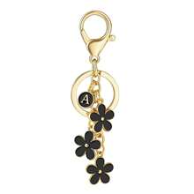 1PC Stylish And Cute Initial Keychain Alloy Dripping Purple Flower Charms For Key Cute Letter Keyring Women Women Students For Handbag Backpack Accessory Car Accessories Bag Charm School Goth Y2k Bag Lanyards With Id Holder Car Accessories Bag Charms Christmas Gift Car Teacher Friend Sister Gift Ideas