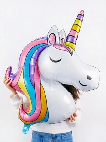 Grande palloncino unicorno colorato in lamina di alluminio da 115cm, decorazione per feste di compleanno - Multicolore - Visualizzare 5