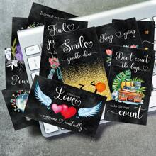 60 张励志黑板留言卡 - 用衷心的引语和励志笔记振奋精神，独特的积极感谢卡，背面空白 - 非常适合日常鼓励 - 彩色 - 查看 3