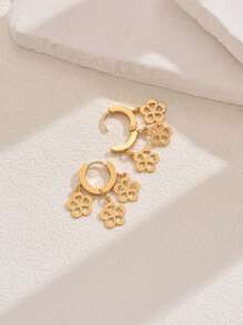 1 par de elegantes y exquisitos pendientes con borlas, versátiles y elegantes para el uso diario, para mujeres - Amarillo Oro - Ver 3