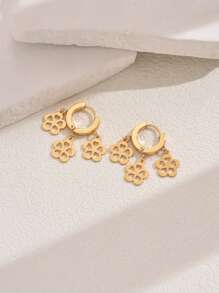 1 par de elegantes y exquisitos pendientes con borlas, versátiles y elegantes para el uso diario, para mujeres - Amarillo Oro - Ver 4