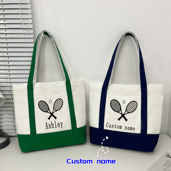 Anpassbare Tennisttasche, Individuell gestaltbare Segeltuch-Sporttasche, Patchwork-Segeltuch-Tasche, Anpassbare Cheerleader-Umhängetasche, Anpassbare Fitnesstasche