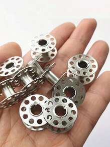 5/12/24PCS Kumparan Mesin Jahit Stainless Steel - Konstruksi Logam Tahan Lama untuk Mesin Jahit Brother, Alat Kerajinan Jahit Penting dengan Desain Kumparan yang Praktis - Aksesori Mesin Jahit yang Wajib Dimiliki - Perak - View 2