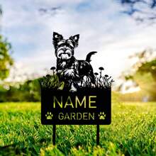 1pc Custom Belgian Malinois Metal Memorial Garden Stake Personalized Pet Grave Marker Name Sign Remembrance Stake Decor Dog Loss Christmas Gift,Custom Bichon Frise Dog Metal Memorial Garden Stake,Custom Biewer Terrier Metal Memorial Garden Stake - Black - View 10