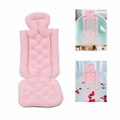 Futchoy Cuscino per bagno Futchoy, tappetino corpo intero per vasca da bagno con cuscino, cuscino vasca da bagno di grandi dimensioni, tappetino da inserire nella vasca da bagno con bolle, accessori per vasca da bagno (rosa) Back to School