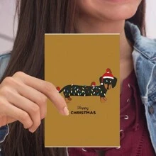 1pc, Thiệp Giáng sinh vui nhộn dành cho anh ấy/cô ấy, Thiệp ngày lễ hài hước dành cho bạn bè, Quà tặng Giáng sinh vui vẻ cho nam nữ, Thiệp chúc mừng mùa lễ - Một cỡ - Xem 7