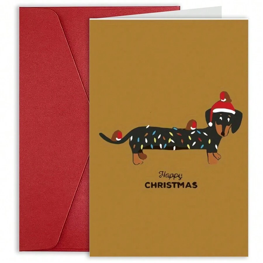 1pc, Thiệp Giáng sinh vui nhộn dành cho anh ấy/cô ấy, Thiệp ngày lễ hài hước dành cho bạn bè, Quà tặng Giáng sinh vui vẻ cho nam nữ, Thiệp chúc mừng mùa lễ - Một cỡ - Xem 1