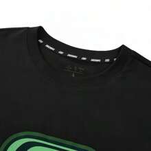 Skechers LIFESTYLE 基本款休闲舒适针织T恤 - 黑色 - 查看 4