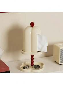 1pc Vintage Round Plastic Tissue Box, Presente Romântico de Dia dos Namorados, Porta-lenços para Casa, Cozinha, Banheiro, Sala de Estar, Quarto, Suprimentos para Banheiro