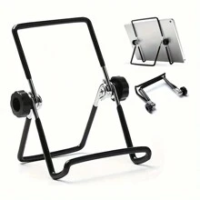 1 件折叠式桌面冷却支架，适用于 iPad/平板电脑/手机，360° 可旋转懒散支架，带铁丝 - 彩色 - 查看 1