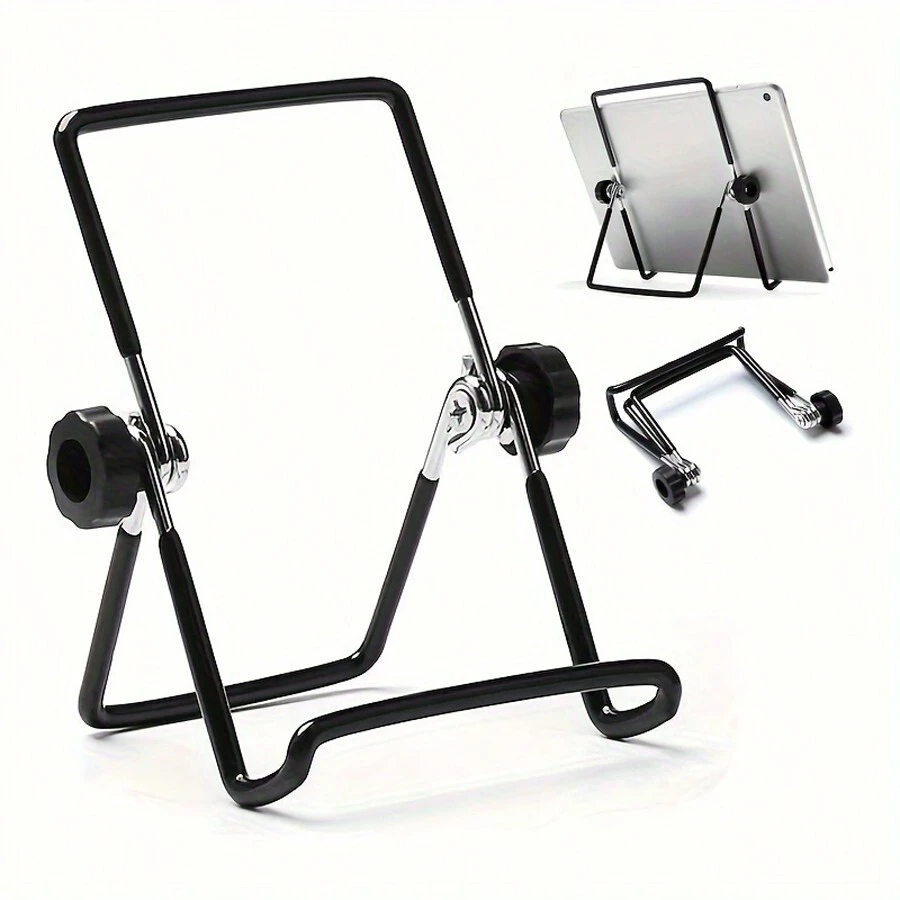1 件折叠式桌面冷却支架，适用于 iPad/平板电脑/手机，360° 可旋转懒散支架，带铁丝 - 彩色 - 查看 1