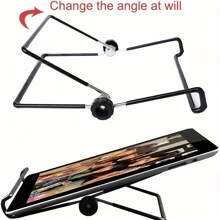 1 件折叠式桌面冷却支架，适用于 iPad/平板电脑/手机，360° 可旋转懒散支架，带铁丝 - 彩色 - 查看 5