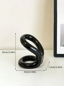 1pc Modern Art Style Ceramic Makeup Brush Holder, Toothbrush And Toothpaste Rack, Minimalist Desktop Storage Organizer, Suitable For Bedroom And Bathroom Home Bathroom Decor Fall Decor Back To School