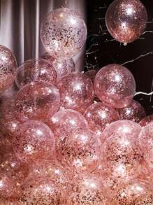 10 pezzi di coriandoli di carta per palloncini, adatti per decorare qualsiasi festa di compleanno, evento o celebrazione festiva! - Oro rosa - Visualizzare 2