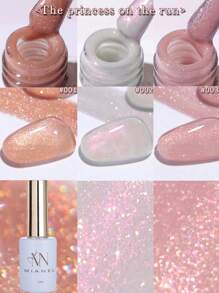 MIANEL 12ML 粉色蓝色白色绿色系列带爆炸闪光凝胶指甲油，2025 新款流行云锦钻石凝胶油指甲油指甲胶美甲用品棕色指甲万圣节指甲圣诞指甲秋季指甲绿色指甲粉色指甲白色指甲红色指甲需要 UV 指甲灯干燥，适合美甲沙龙使用和 DIY 美甲用品 - 彩色 - 查看 8