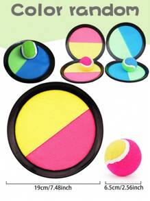 1 set Jeu de lancer et d'attrapé de balles avec crochets et boucles amusant pour enfants, jouets de jeu interactif de lancer et d'attraper (couleur aléatoire)