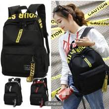 Mochilas de regreso a la escuela - negro con amarillo - Ver 1