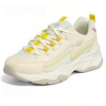 Skechers D'LITES系列系带经典小熊图案休闲运动鞋 - 米色 - 查看 4