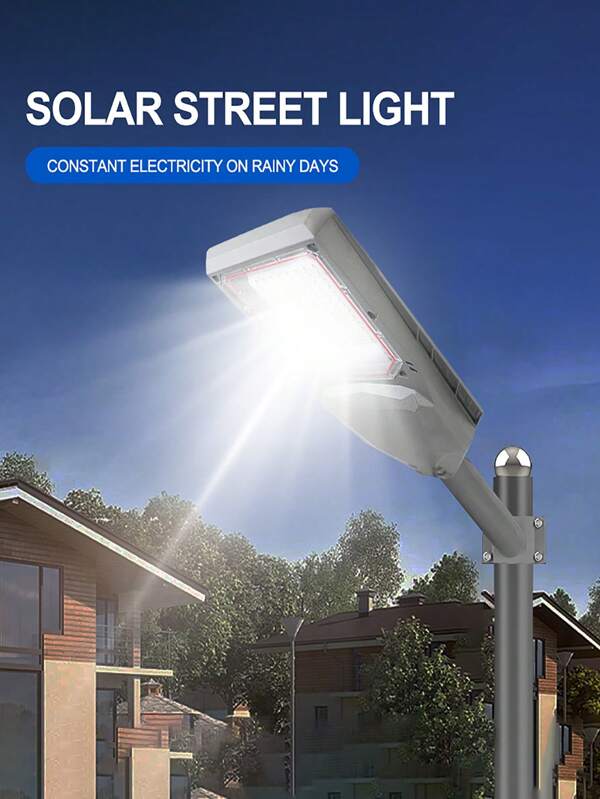1pc Super Grande Brilhante Solar Outdoor Street Light, 104 LEDs com lente para iluminação mais forte, Sensor de luz de superfície de estrada solar, 15000mAh Ultra Longa Duração, Alumínio Fundido + Lente Óptica, IP65 À Prova D'Água, Adequado para Varanda, Jardim, Deck, Cerca, Quintal, Caminho, Parede Externa