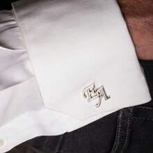Custom Engraved Cufflinks For Men - Elegant Stainless Steel Platinum-Plated, Suitable For Suits And Shirts - Ideal Gift For Father, Husband, Boyfriend, Son - Available In English Letters Only