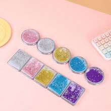 1PC Compact Mirror,Makeup Mirror/Cosmetic Mirror,Glitter Makeup Mirror,Foldable Mirror,Travel Makeup Mirror,Travel Mirror,Portable Mirror,Round/Square Models Available,For Travel At Home Or On-The-Go,For Women & Girl
