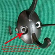 4/6/8/10/12 piezas Gancho doble retro montado en la pared con tornillos para abrigos, bufandas, bolsos, toallas, llaves, sombreros y tazas - Ganchos negros prácticos y elegantes