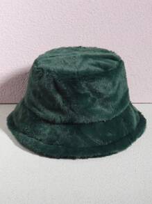 1pc Women/Men Multicolor Casual Versatile Warm Soft Plush Bucket Hat, Suitable For Autumn/Winter Daily Use Winter Hat