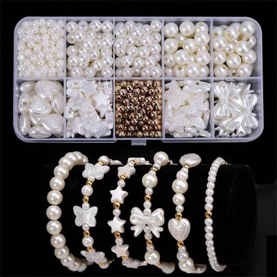 Complete DIY Accessory Kit, Beaded Bracelets, Pearl Stringing, Jewelry Making Supplies